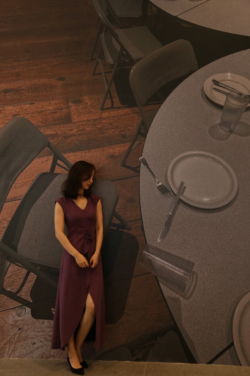 香云纱丝绸风情连衣裙紫云裳 - 裙子 - 丝．绢 紫色