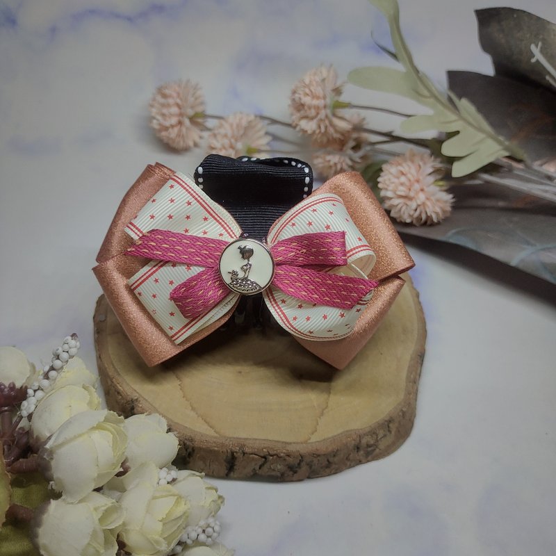 焦糖系列-鲨鱼夹香蕉夹弹簧夹 - 发饰 - 棉．麻 粉红色