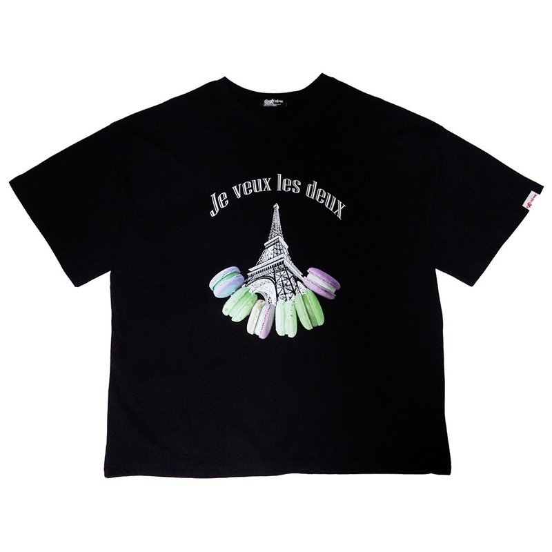 MIT有机棉宽版T恤 我全都要 - 男装上衣/T 恤 - 棉．麻 