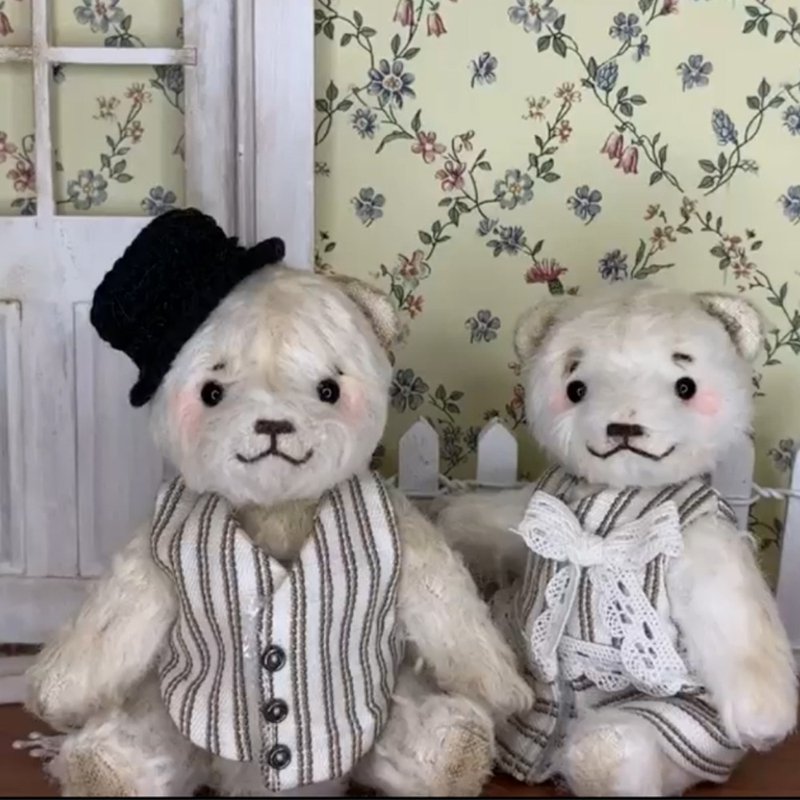 Handmade 戒指盒 艺术家泰迪熊 迷你熊 毛海 Teddy Bear - 戒指 - 其他人造纤维 