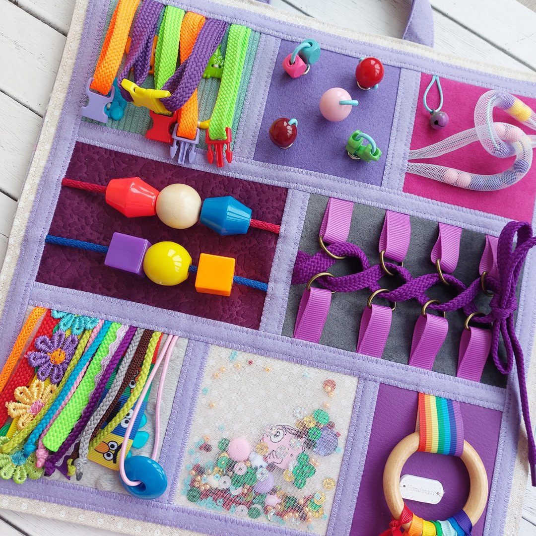 Fidget blanket mat dementia, Sensory busy board Autism - 玩具/玩偶 - 其他材质 多色