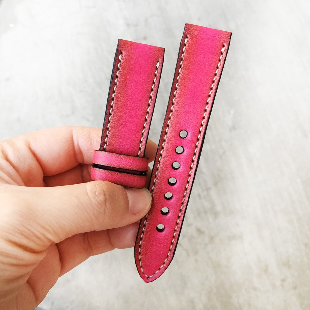 Apple Watch Band 38mm 42mm, Handmade, Series 4 Series 3 Seri - 表带 - 真皮 粉红色