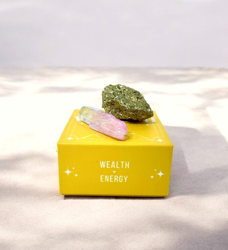 Crystoria Stone | 迷你水晶主题套装 | WEALTH | 水晶原石 - 摆饰 - 水晶 黄色