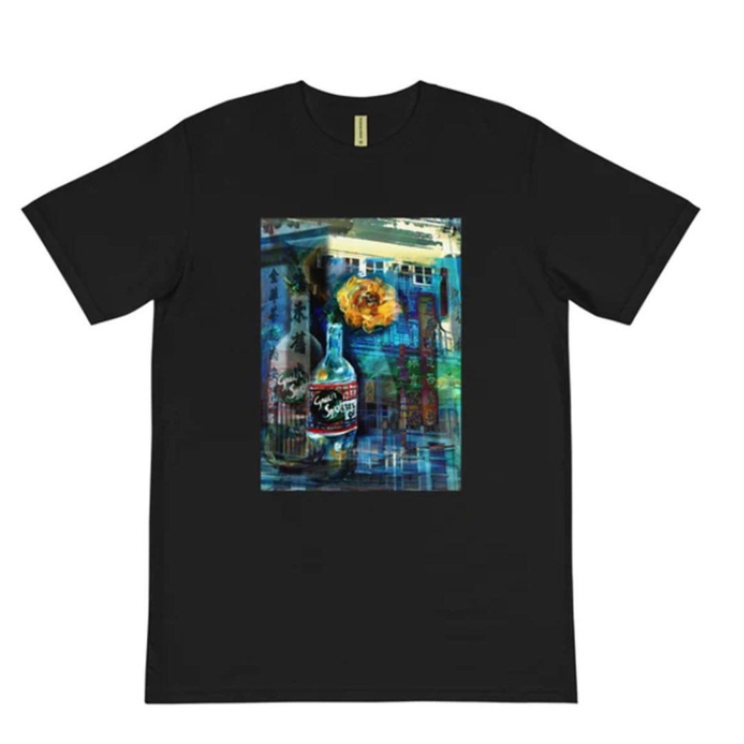 Green Spot Organic T-Shirt - Collaboration: yiliyuli x designsbyalby - 中性连帽卫衣/T 恤 - 棉 黑色