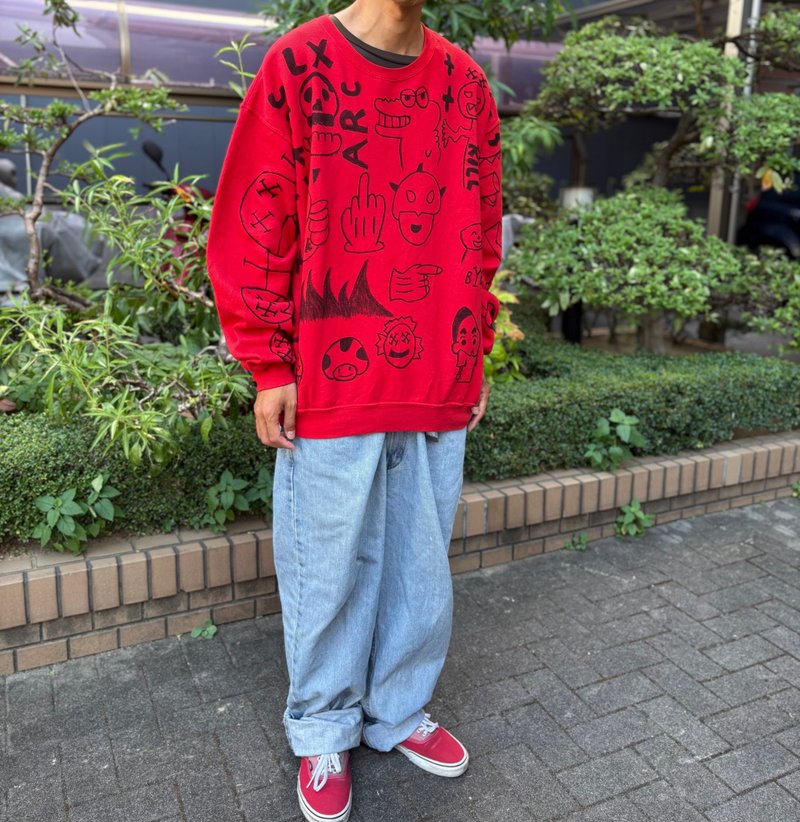 涂鸦大学T - 中性连帽卫衣/T 恤 - 棉．麻 