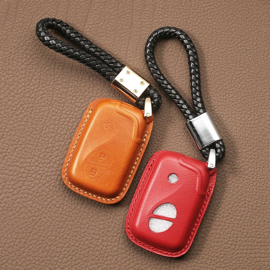 【疯匠】全手工定制 For Lexus凌志车钥匙皮套 ES/RX/GS 生日礼品 - 钥匙链/钥匙包 - 真皮 