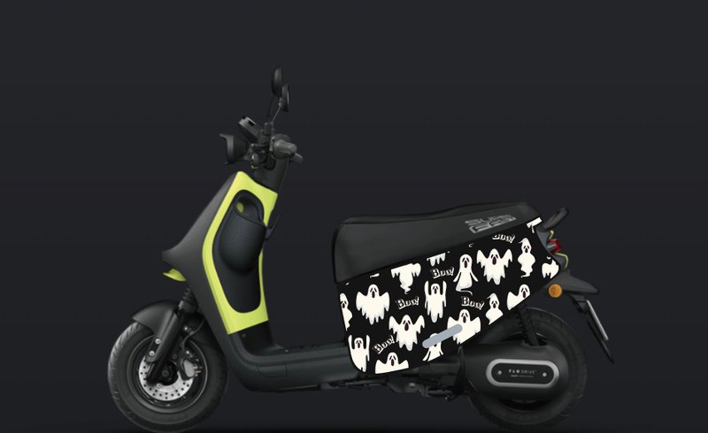 BLR gogoro 防刮车套 iD159 白幽灵 - 其他 - 聚酯纤维 黑色
