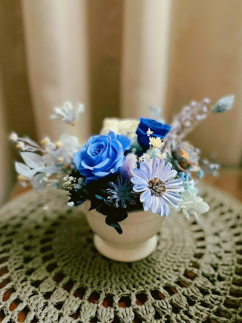 【花诉花艺】海洋蓝永生小花礼/开幕花礼/升迁花礼/祝贺花礼 - 干燥花/捧花 - 植物．花 多色