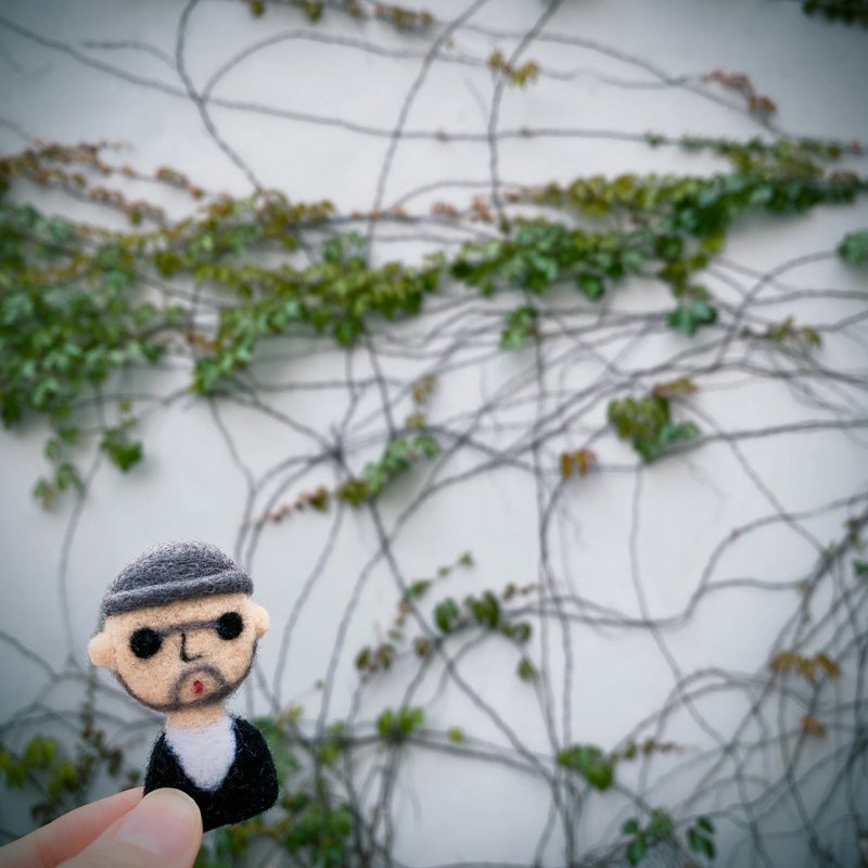 羊毛毡人物绘 - 终极追杀令 - 胸针/挂饰 - 胸针 - 羊毛 黑色