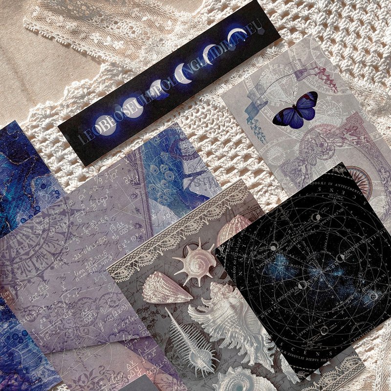 极光食谱装饰纸 - 卡片/明信片 - 纸 紫色