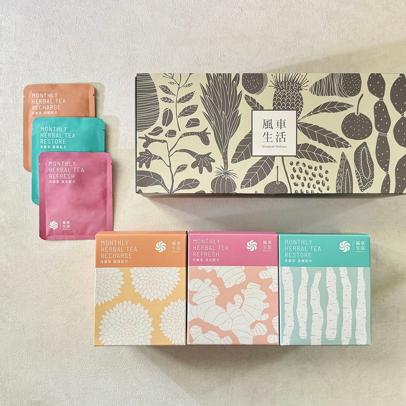 【生理期/月经饮】月康三阶段调理茶组-温和喝护每一天 - 茶 - 其他材质 咖啡色