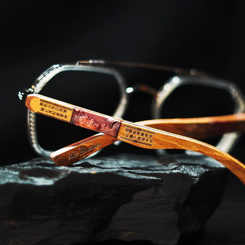 关公_武财神 (鼻梁上的信仰工艺) 台湾手工眼镜 - 眼镜/眼镜框 - 木头 