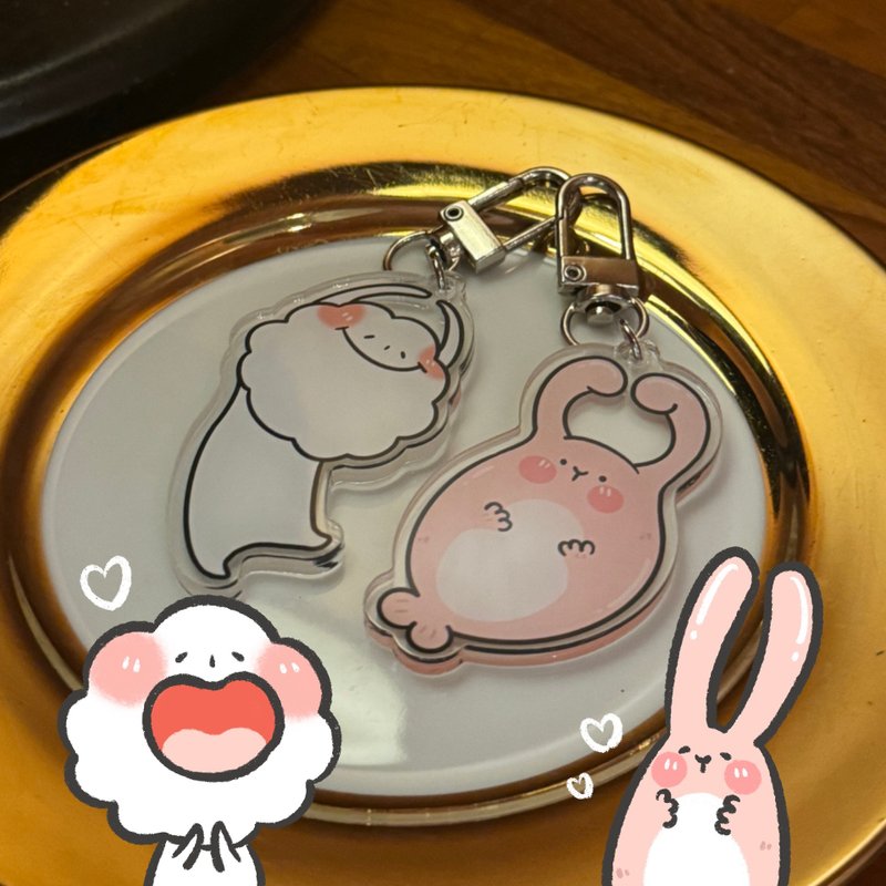 一口云 压克力吊饰 - 吊饰 - 压克力 白色