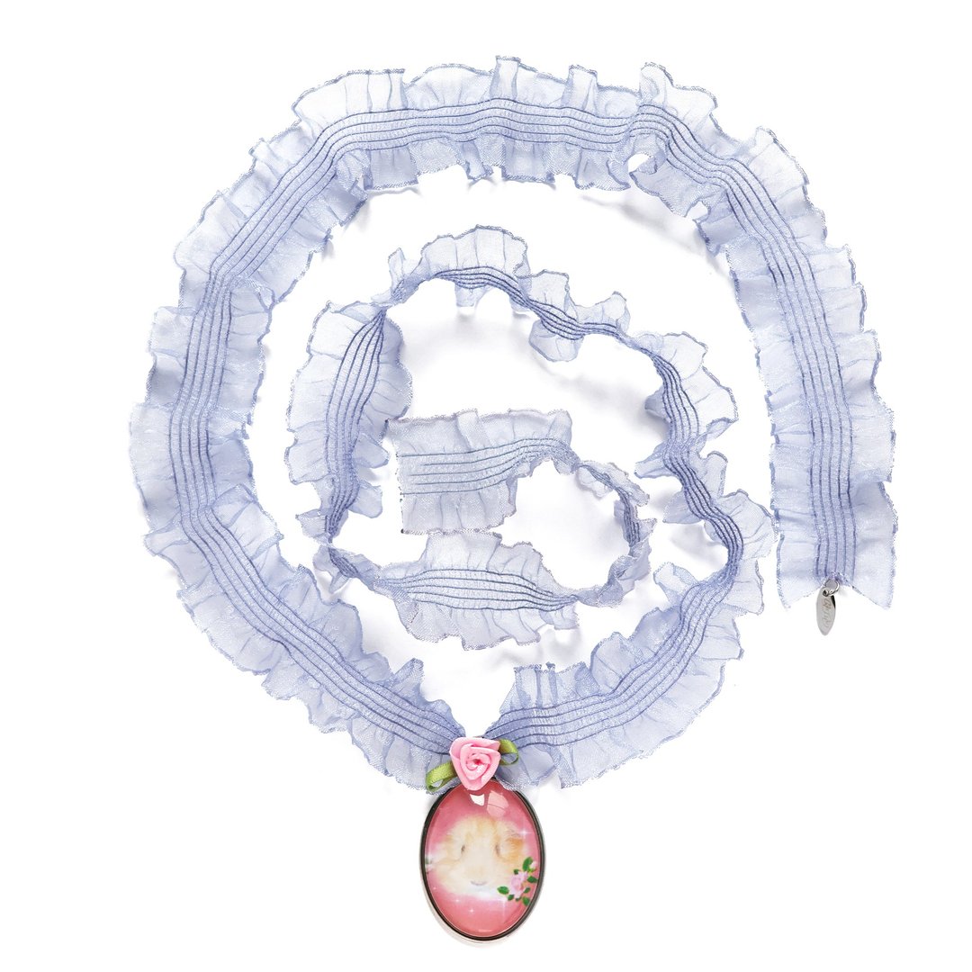 Pet Lace Muti Necklace_MUMU (Mist Blue) - 项链 - 不锈钢 蓝色