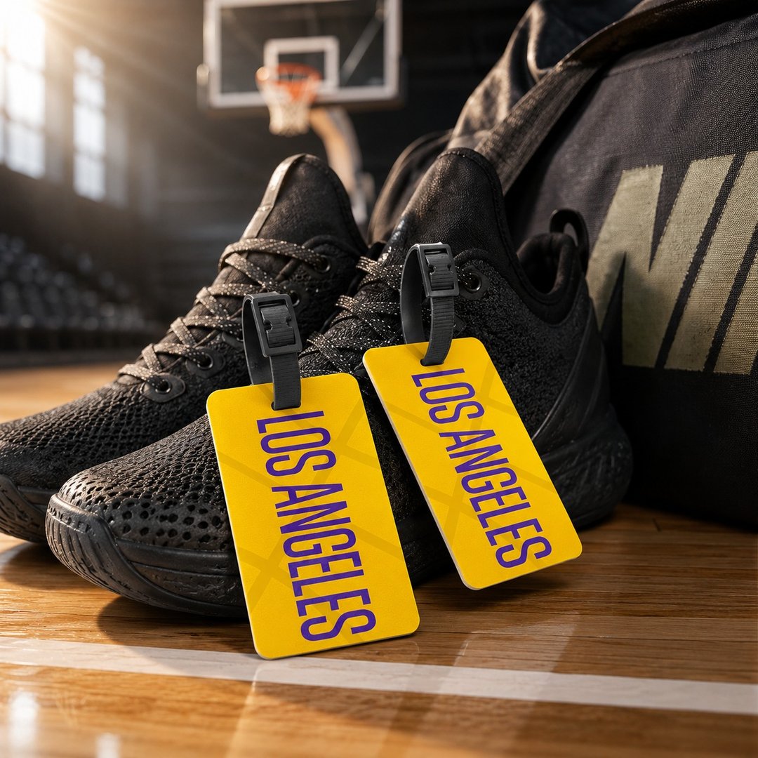 【运动系列】LA Basketball 行李吊牌组 - 行李吊牌 - 塑料 黄色