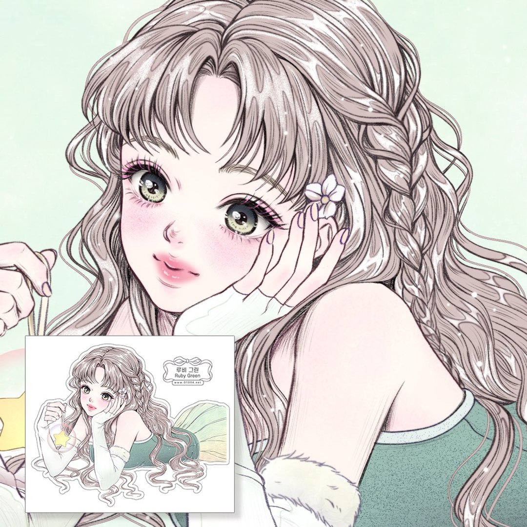 红宝石贴纸 - 贴纸 - 纸 