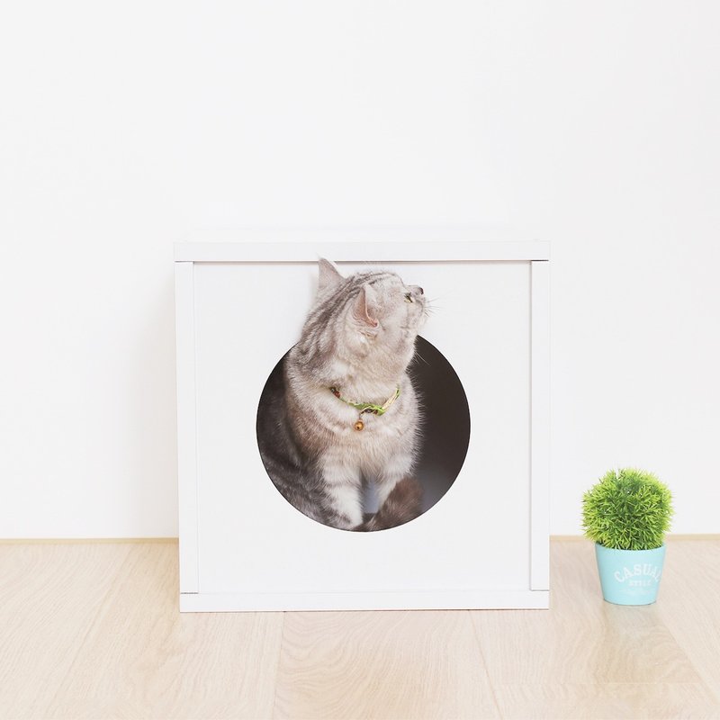【安阁家】胖胖版巧拼猫屋 - 躲猫猫柜(清新白) - 其他 - 纸 白色