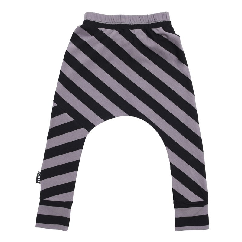 Moi Kids 冰岛有机棉童装幼儿哈伦长裤6M至6岁 条纹黑 - 童装裤 - 棉．麻 黑色