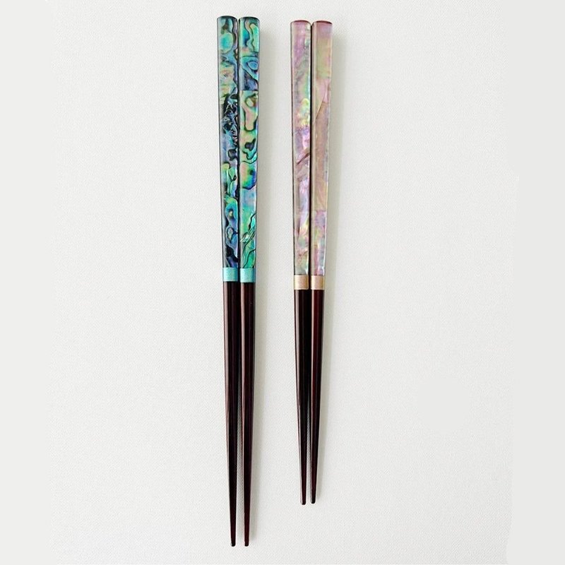 【结婚礼物】若狭涂 雅贝漆器夫妻对筷 /附木盒 - 筷子/筷架 - 木头 多色