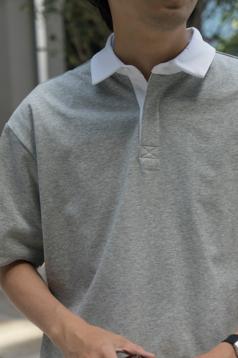 POLO 極簡休閒短袖 Cleanfit撞色翻領短TEE 寬鬆純色百搭Cityboy - 男装上衣/T 恤 - 棉．麻 多色