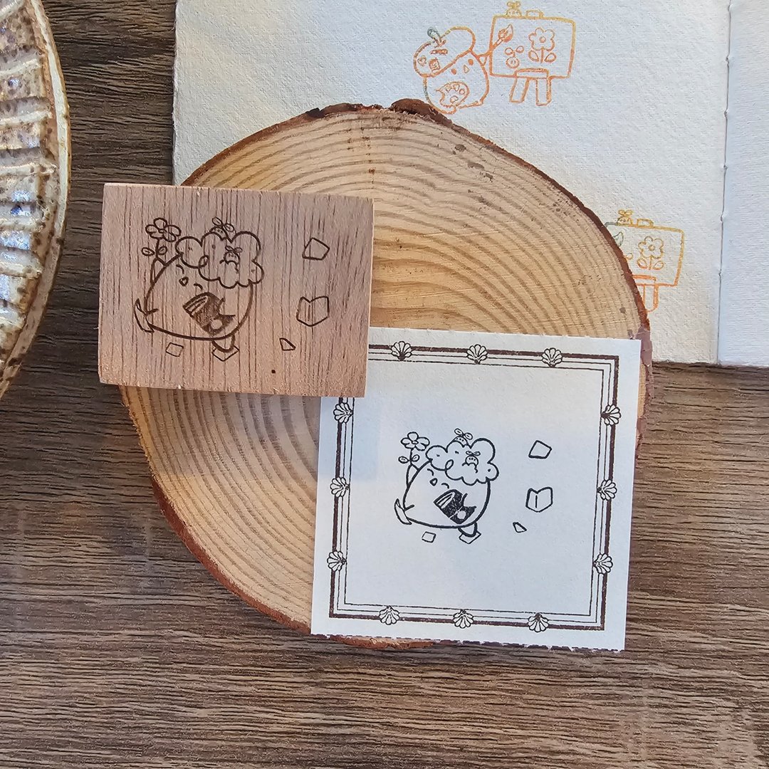 纸痕印章 - 印章/印台 - 木头 咖啡色