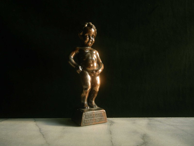 【老时光 OLD-TIME】早期欧洲大款铜制尿尿小童 - 摆饰 - 其他材质 