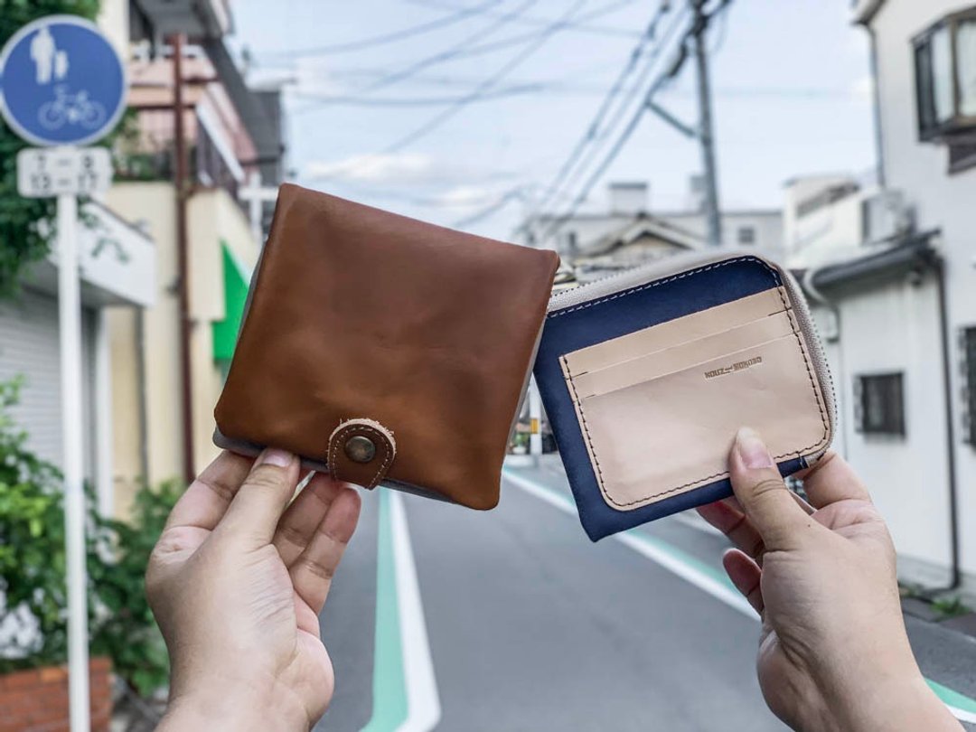 H-PLUMP Adult cute casual Brown half plump wallet plump cute HPW-BBHH-NWR-H - 皮夹/钱包 - 真皮 咖啡色