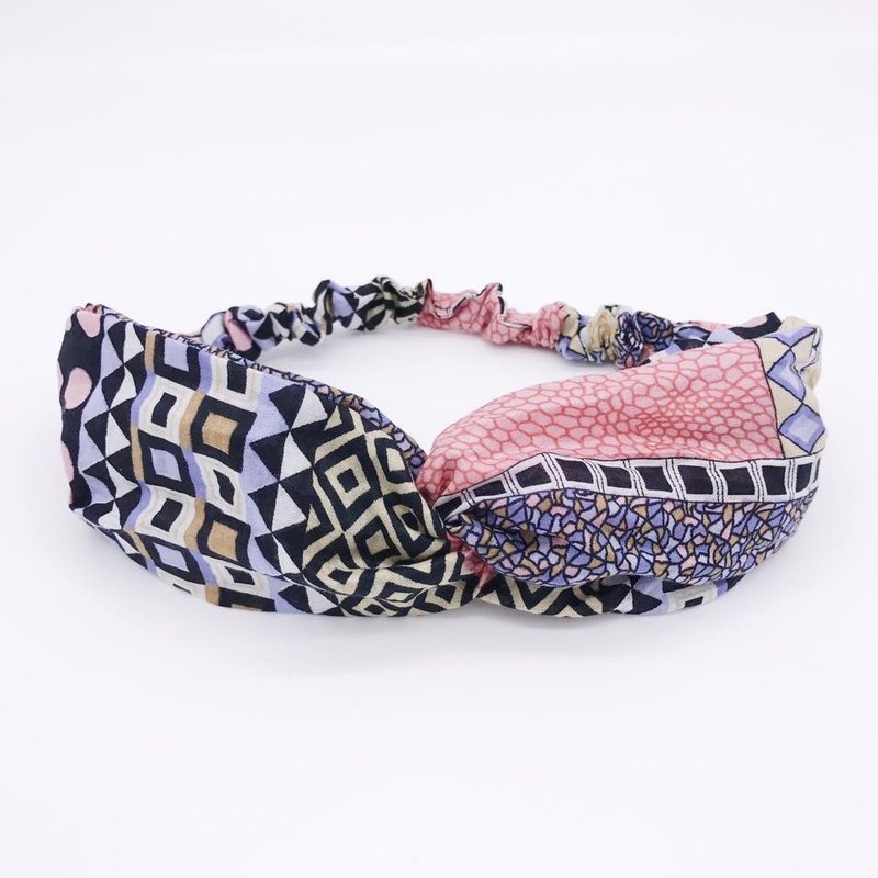 杜拜进口布料 几何图形 不规则 手工发带 限量发带 交叉发带 - 发饰 - 棉．麻 多色