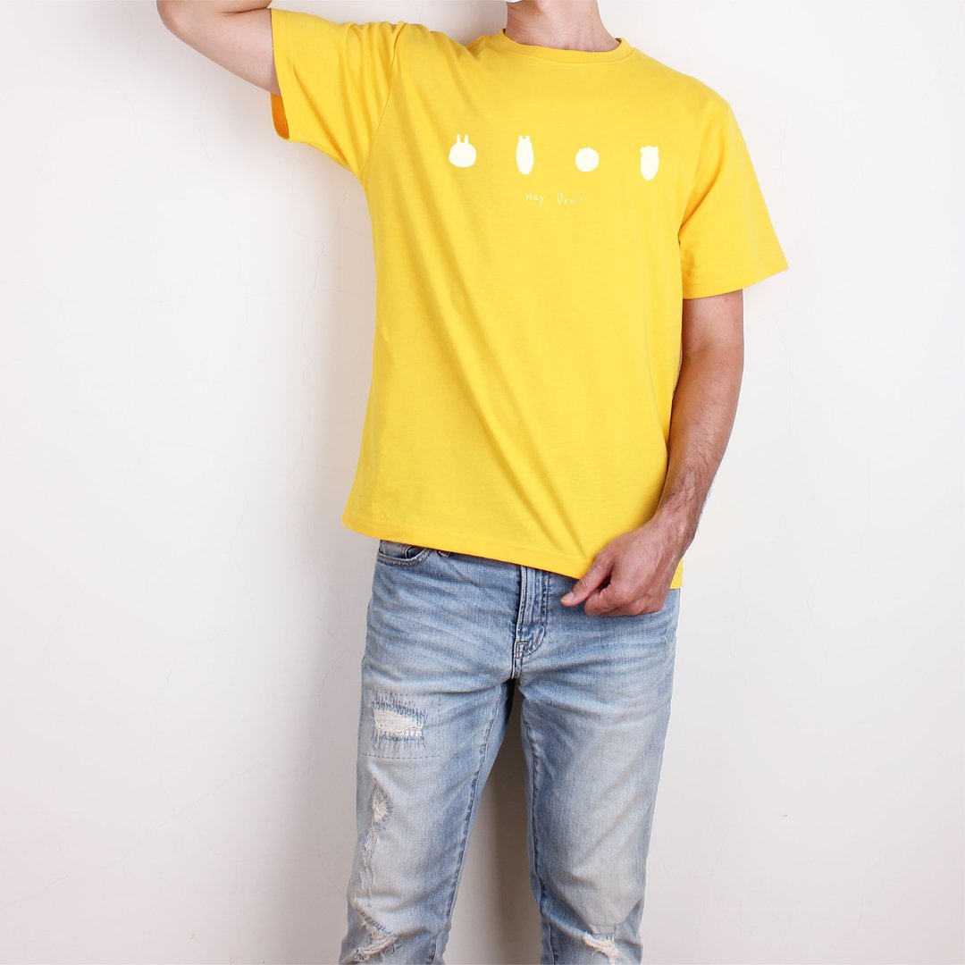 【台丸兄弟】Hey Bro  短T/男T恤/T-Shirt/女上衣 - 男装上衣/T 恤 - 棉 黑色