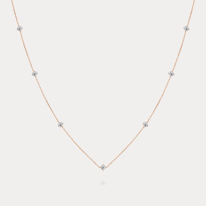 Lluvia de Estrellas | 星雨 0.56ct八心八箭天然钻石 18K项链 - 项链 - 钻石 白色