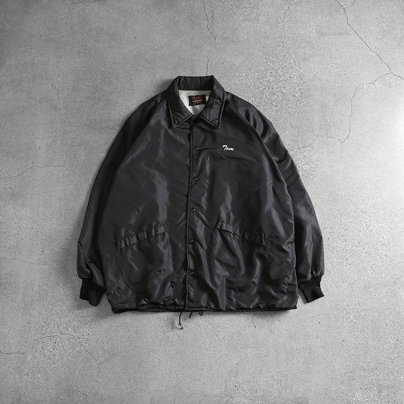 Vintage教练外套 / 古着防风外套、古着外套、拼接撞色、运动外套 - 男装外套 - 其他材质 黑色
