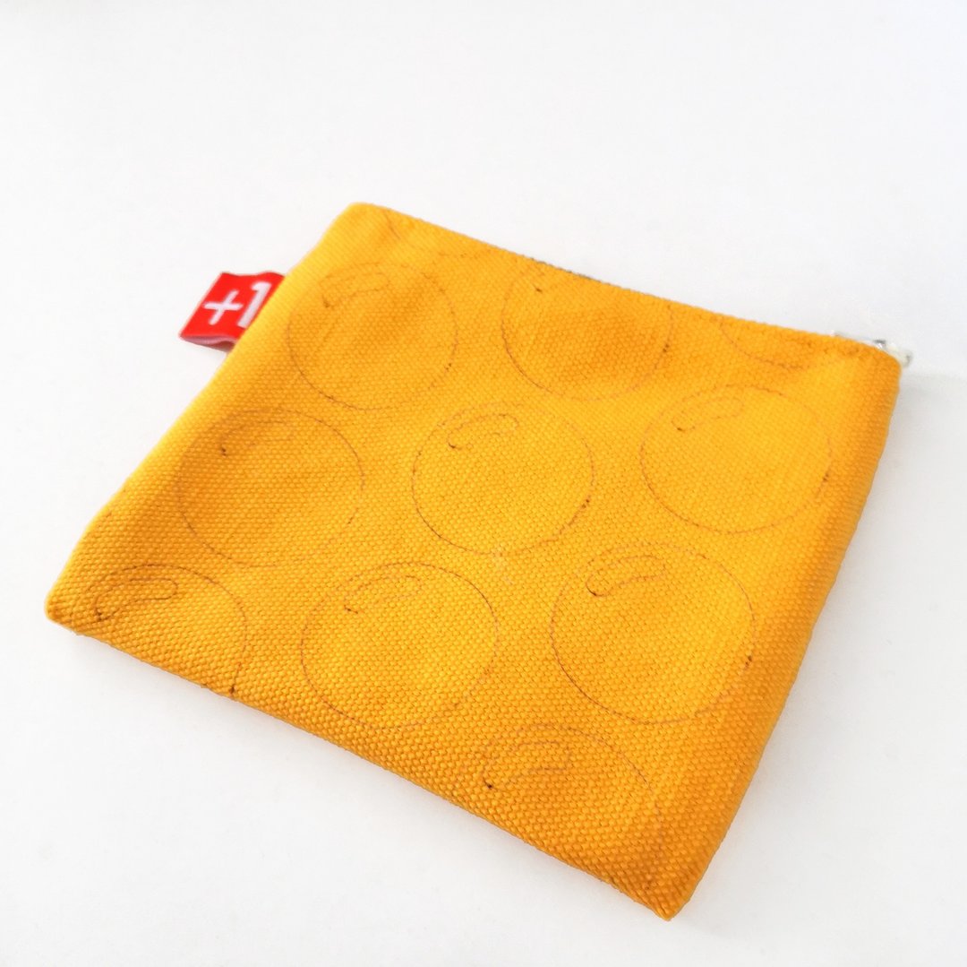 鸡蛋仔帆布散纸包 (香港特色) - 零钱包 - 棉 黄色