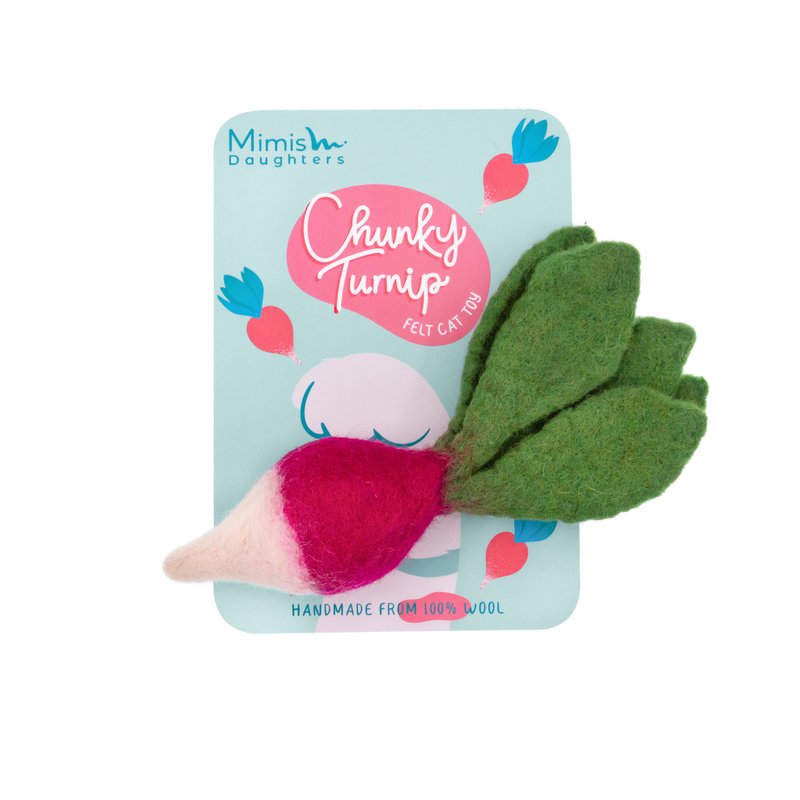 Mimis Daughters - 肥肥芜菁 羊毛毡 蔬果系列 猫咪玩具 - 玩具 - 羊毛 多色