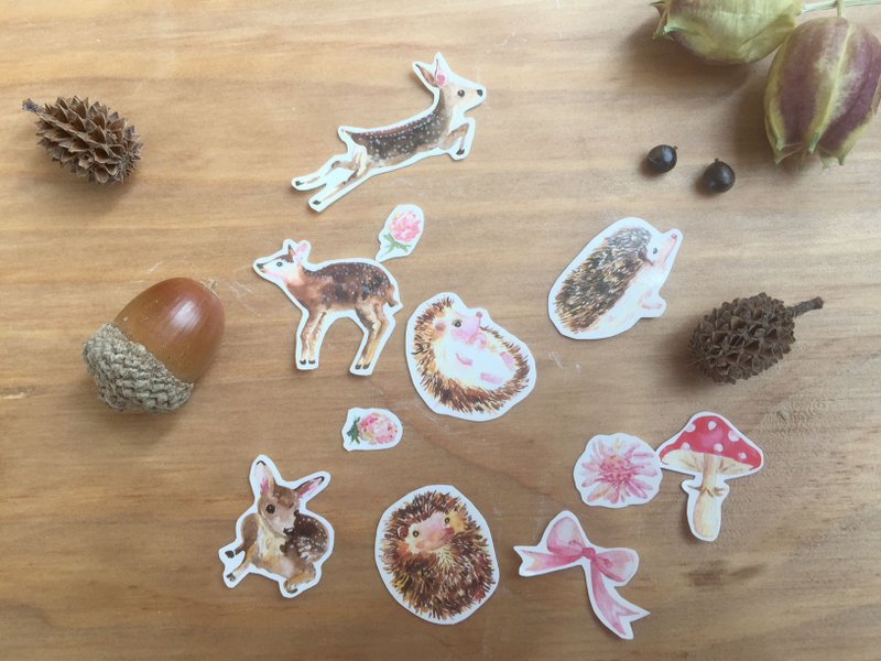 Zoe's forest 粉红春季贴纸 - 贴纸 - 纸 粉红色