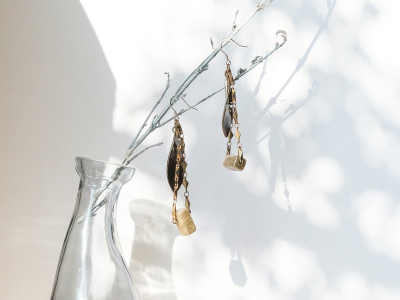 巴比伦垂钓层次耳环 - 耳环/耳夹 - 铜/黄铜 红色