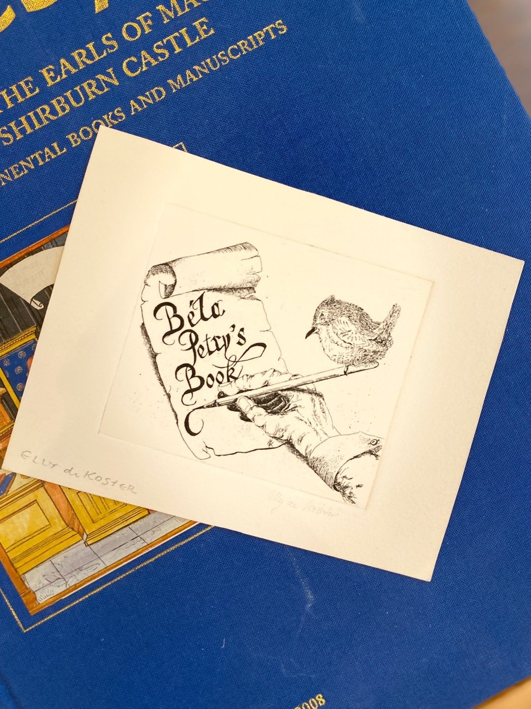 荷兰艺术家 Elly de Koster - Ex-libris - 藏书票 - 版画 - 海报/装饰画/版画 - 纸 白色