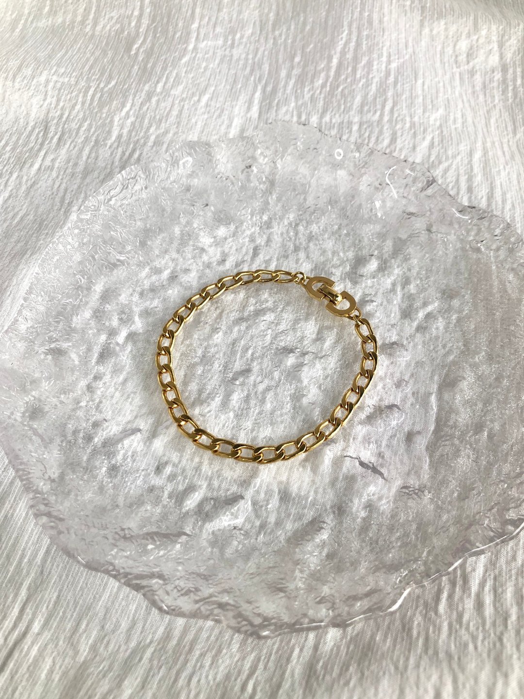 [日本直送，全新二手包] Christian Dior 复古金链手链 z4nt73 - 手链/手环 - 其他材质 金色