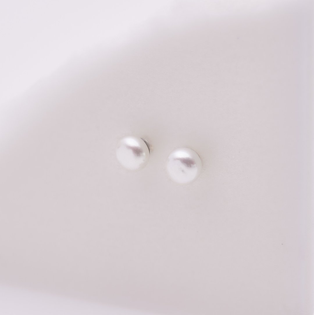 珍珠耳环 pearl earrings - 耳环/耳夹 - 纯银 