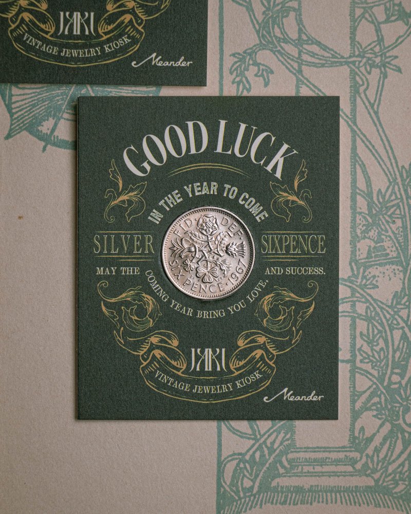 满额礼 1967年 英镑六便士 好运硬币卡 请勿下单此商品 - 卡片/明信片 - 其他金属 银色