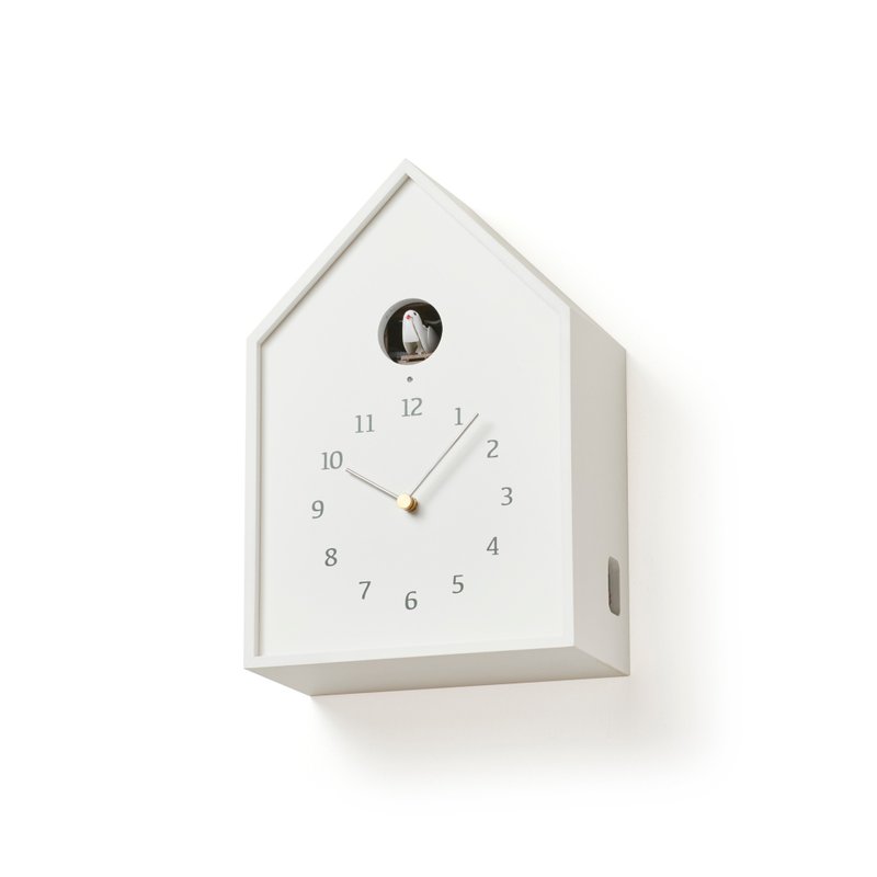 Lemnos Birdhouse 布谷鸟报时钟 - 白 - 时钟/闹钟 - 木头 白色