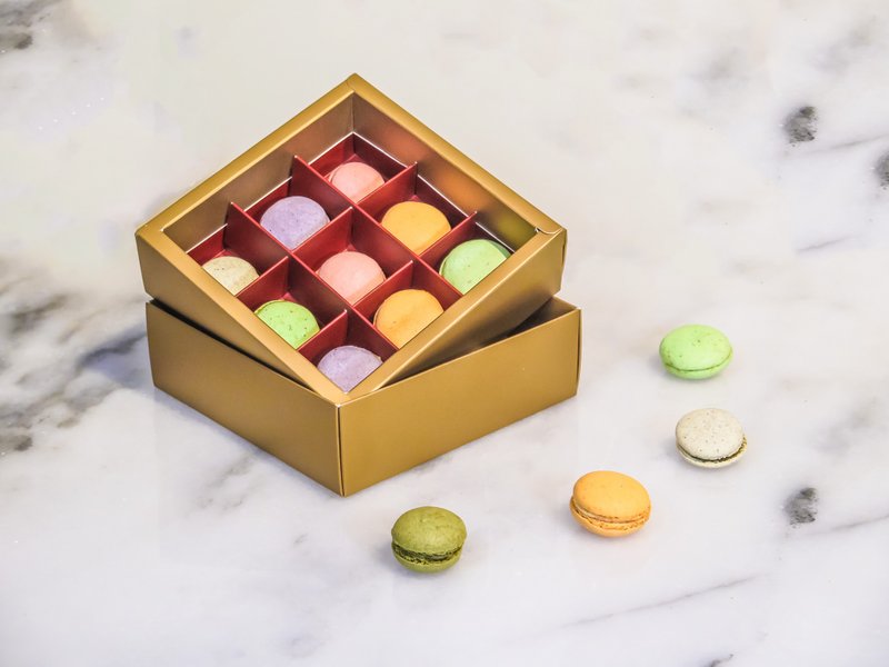 【籽田。台中十大伴手礼。手信礼盒】法式马卡龙礼盒 - 蛋糕/甜点 - 新鲜食材 卡其色