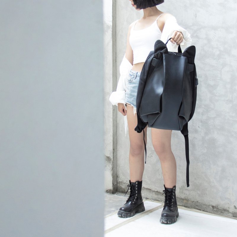 ブラックカバ　バックパック - 电脑包 - 其他人造纤维 黑色