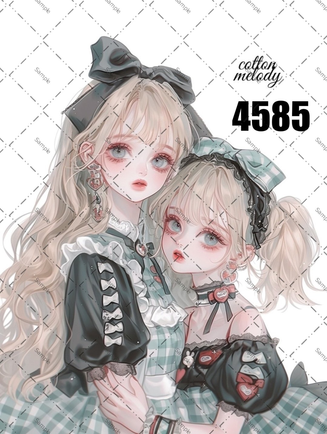 original sticker no.4585 人物贴纸 原创贴纸 原创人物贴纸 装饰贴纸 cotton melody - 贴纸 - 纸 