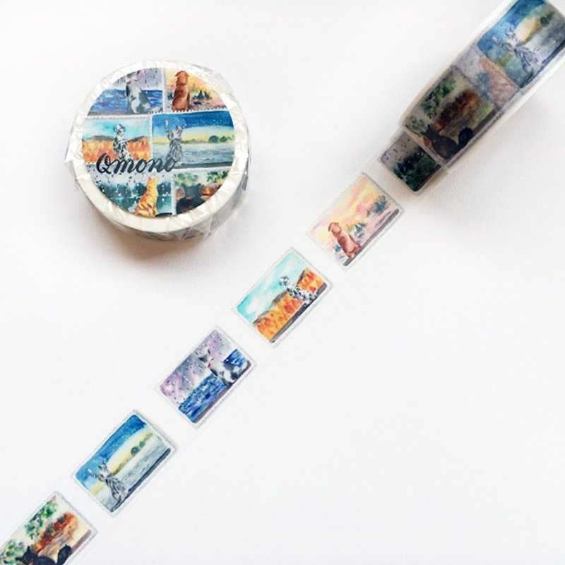 Qmono x Untamed Little Wolf 原创纸胶带【窗外(QMT-WF05)】 - 纸胶带 - 纸 多色