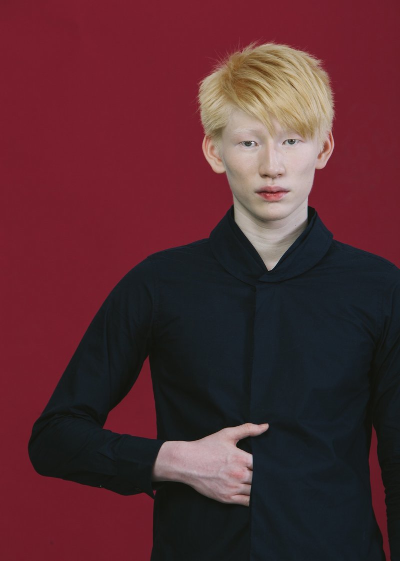 韩式禅味双层V领衬衫 - 女装衬衫 - 丝．绢 蓝色