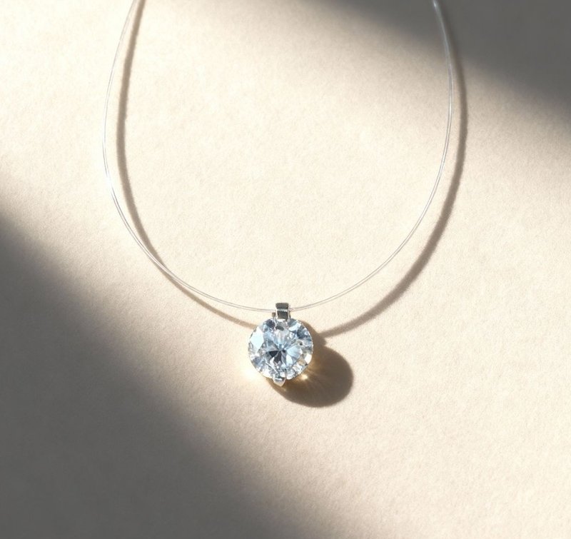 tête-à-tête 锆石鱼丝项链 - 项链 - 其他材质 银色