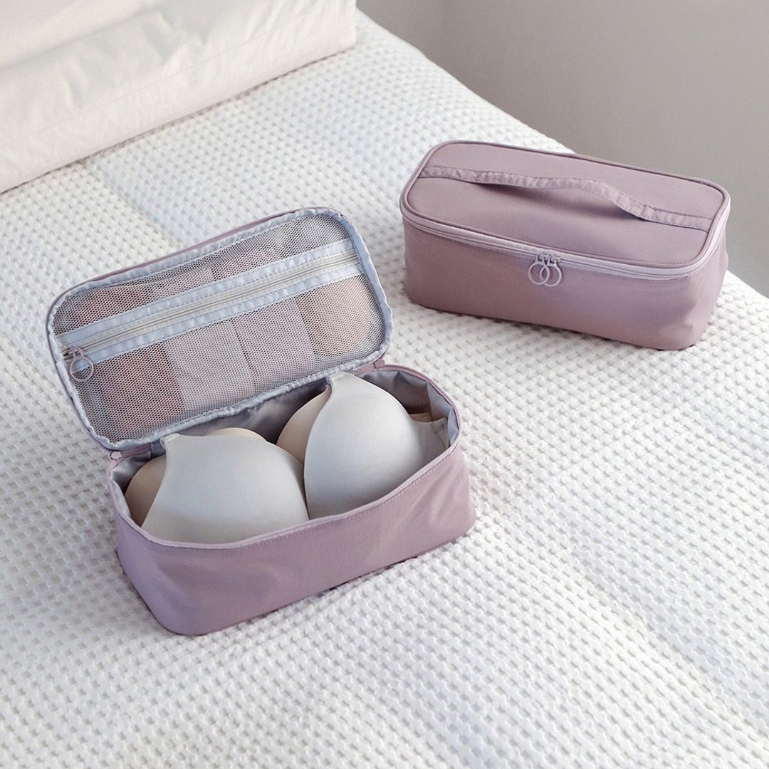 日本霜山 旅行出差内衣收纳袋/衣物压缩袋 - 收纳用品 - 尼龙 紫色