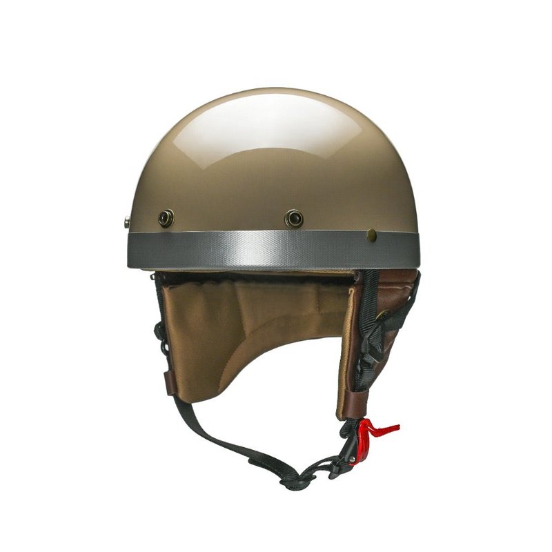 MODER摩德-HALF ROUND半源(小羊皮)半罩安全帽-亮光淡漠驼 - 安全帽 - 其他材质 