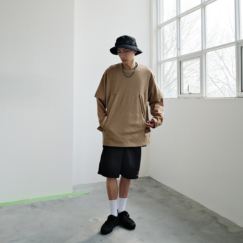 MOKACME 22SS 原创设计结构口袋宽松CITYBOY短袖 270g面料 (三色) - 男装上衣/T 恤 - 棉．麻 