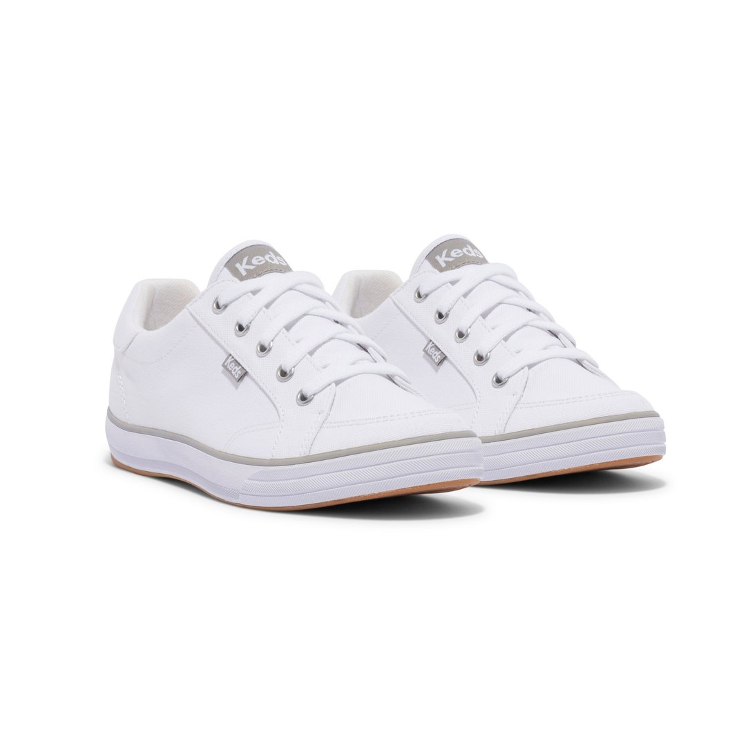 Keds CENTER III CANVAS 升级帆布休闲鞋 冰川白 WF67050 - 女款休闲鞋 - 其他材质 
